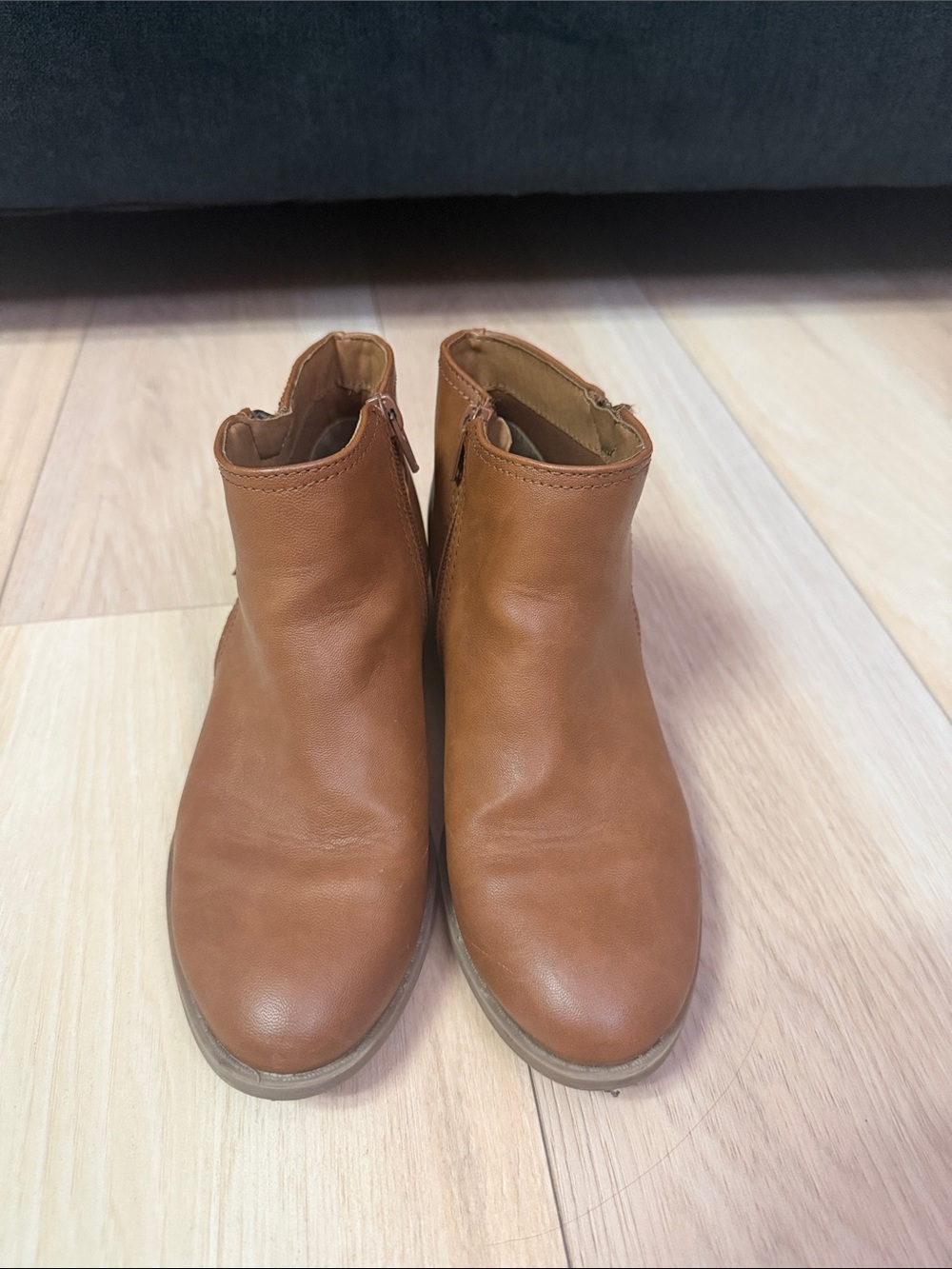 Target Women's Tan Leather Ankle Booties